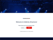 Tablet Screenshot of celebrityattractions.com